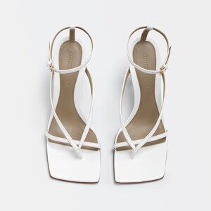 BOTTEGA VENETA White Stretch Strap Sandal